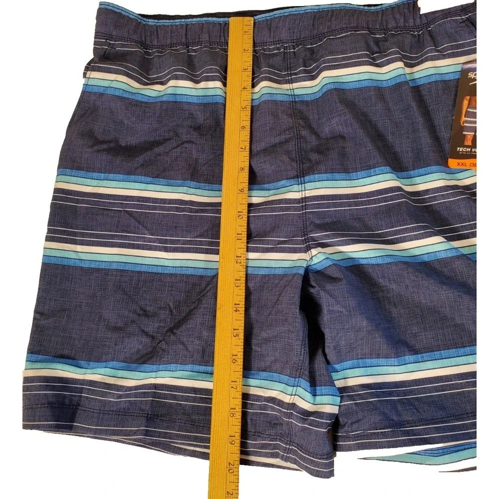 Speedo Men's 2XL- XXL (38/40) Blue Swim Trunks Board Shorts‎ NWT